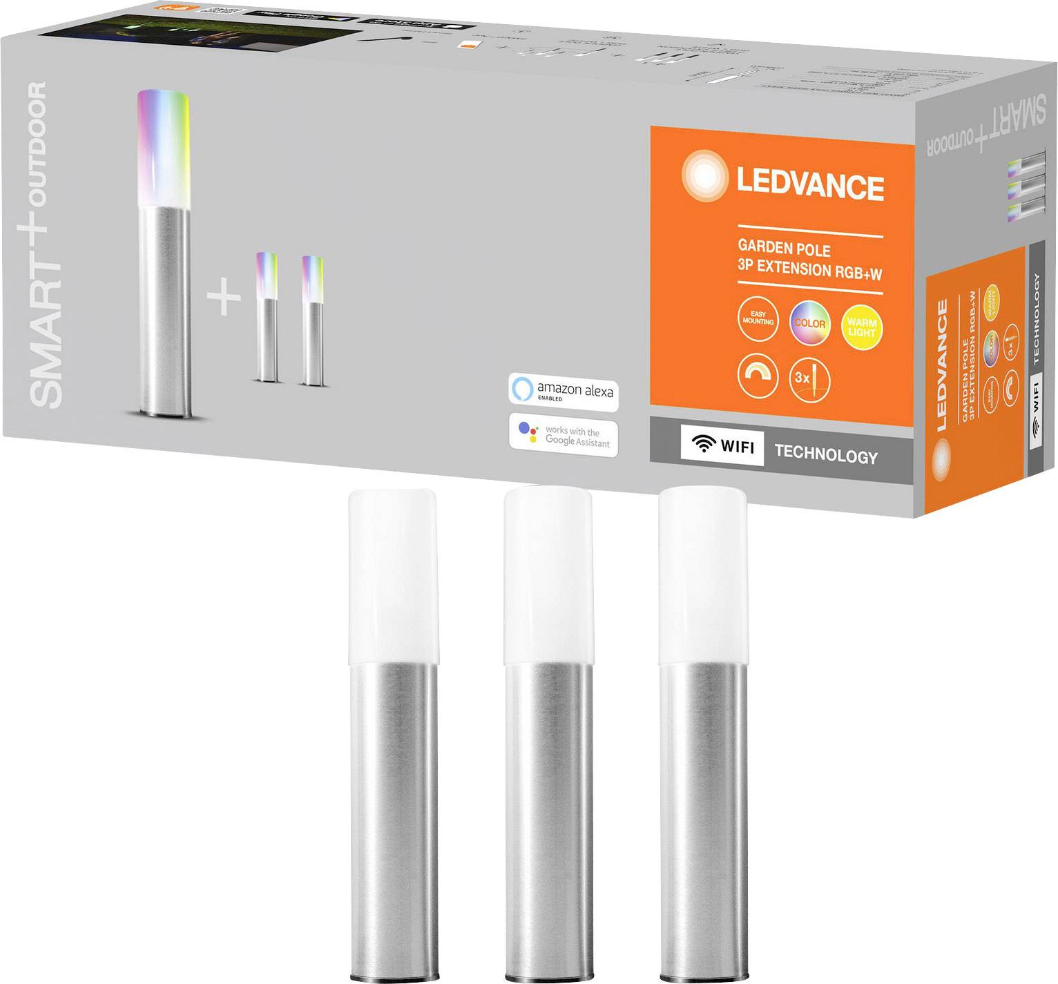 LEDVANCE 4058075478251 SMART+ GARDEN POLE 3 Pole extension LED-Gartenstrahler LED LED fest eingebaut 3.1 W Stahl