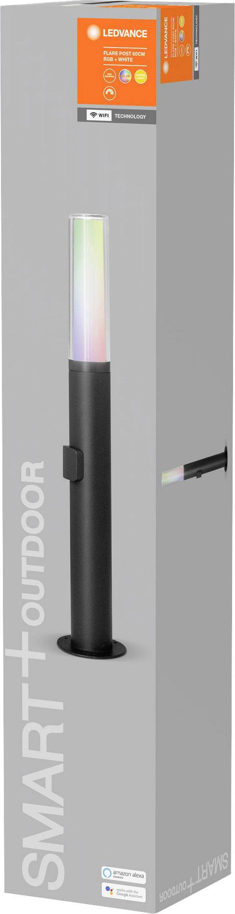 LEDVANCE 4058075478299 SMART+ FLARE MULTICOLOR 60CM Post LED-Außenstandleuchte LED LED fest eingebaut 7.5W Dunkelgrau