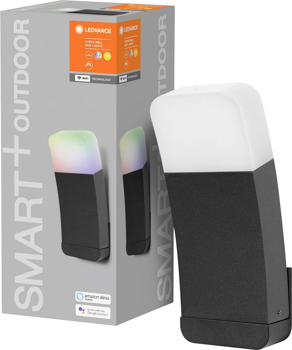 LEDVANCE SMART+ CURVE MULTICOLOR DG 4058075478336 LED-Außenwandleuchte 9 W Dunkelgrau, Weiß