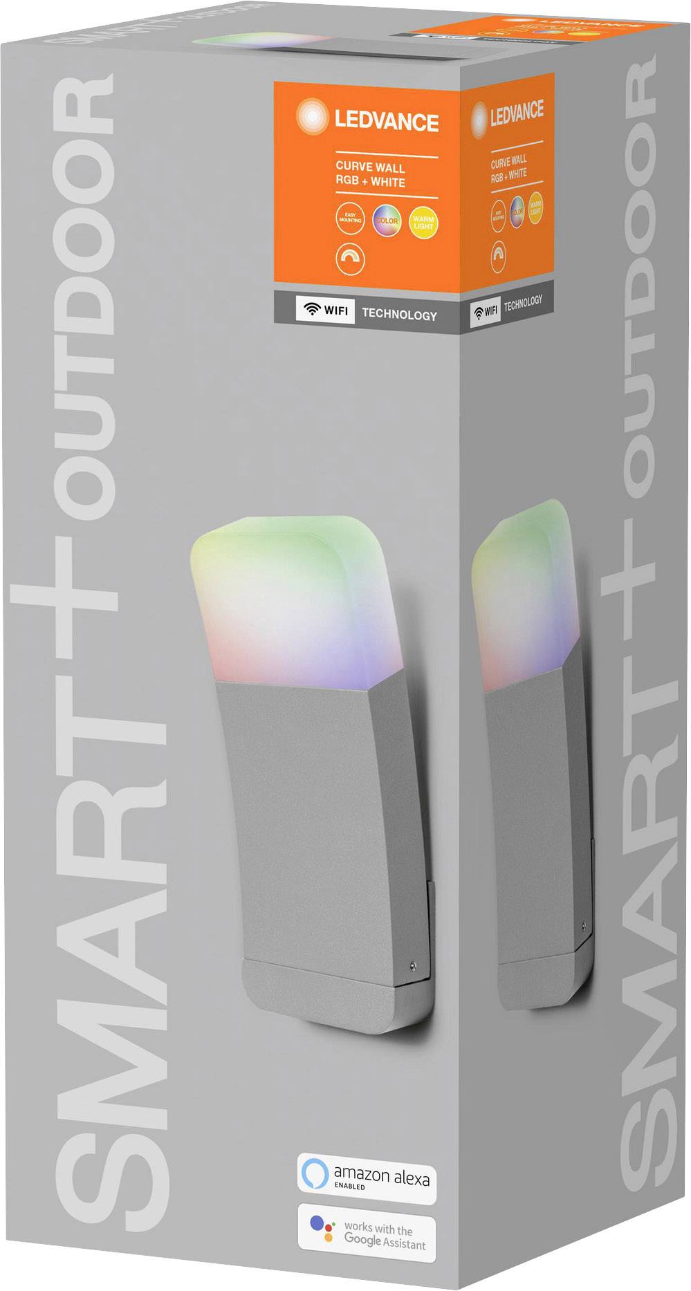 LEDVANCE SMART+ CURVE MULTICOLOR SI 4058075478350 LED-Außenwandleuchte 9 W Hellgrau, Weiß