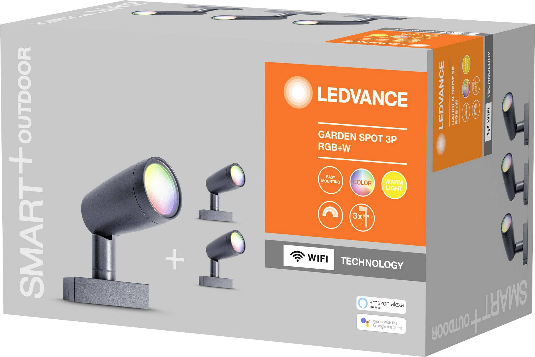 LEDVANCE SMART+ GARDEN SPOT MULTICOLOR 3 Spot 4058075478497 LED-Wandleuchte