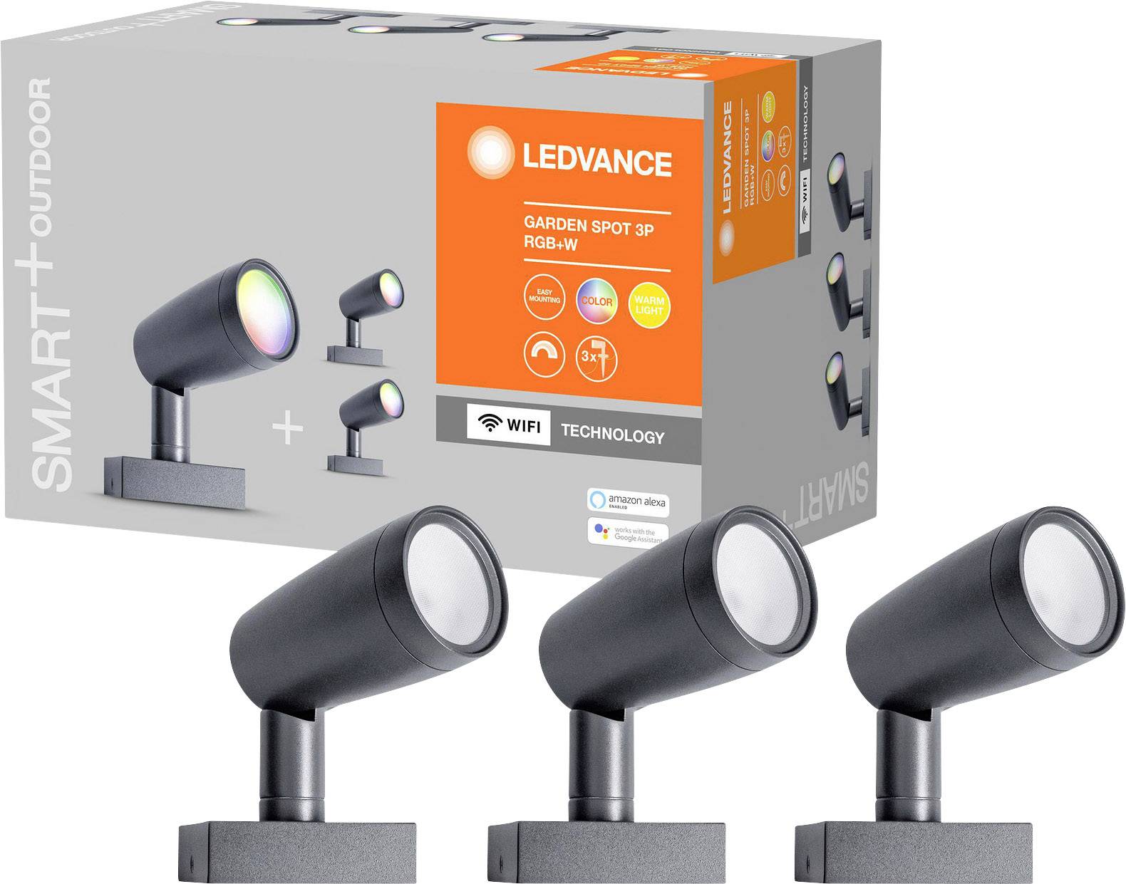 LEDVANCE SMART+ GARDEN SPOT MULTICOLOR 3 Spot 4058075478497 LED-Wandleuchte