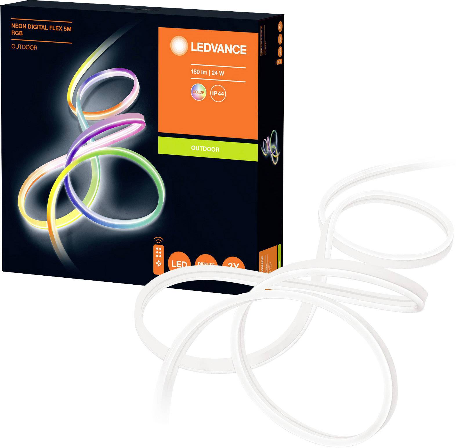 LEDVANCE NEON DIGITAL FLEX 5M 4058075504769 LED-Streifen mit Stecker 230V 5m RGB 1St.