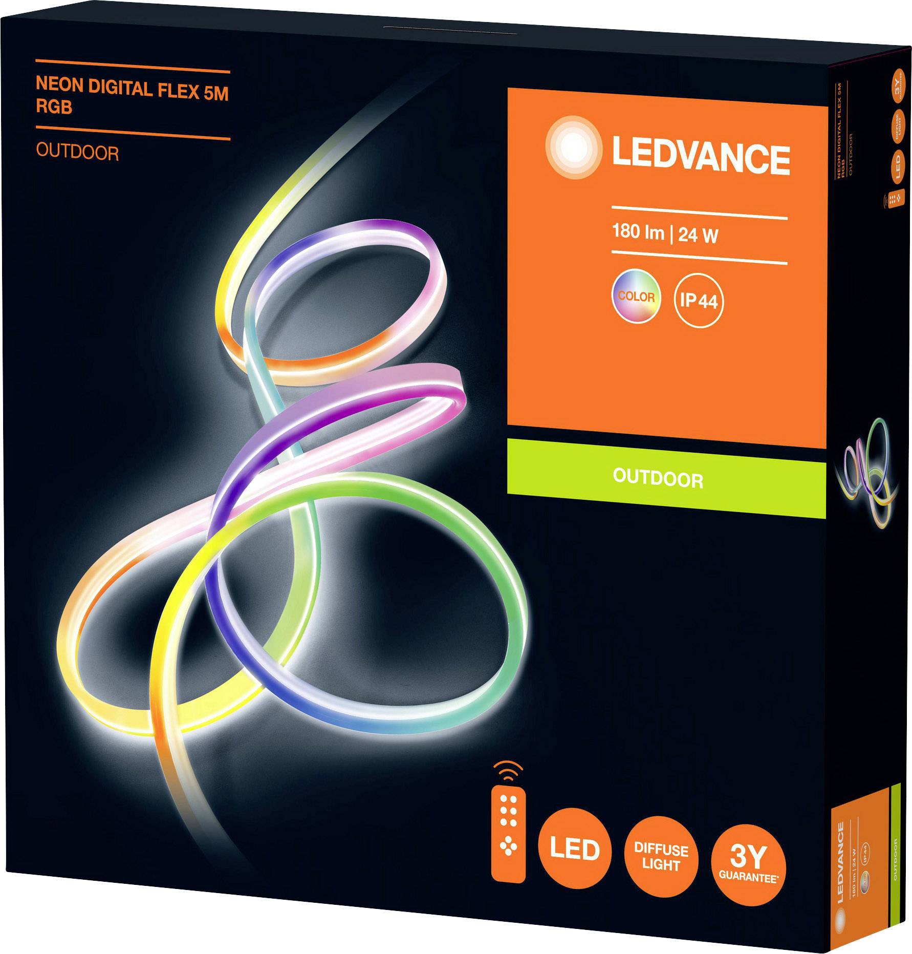 LEDVANCE NEON DIGITAL FLEX 5M 4058075504769 LED-Streifen mit Stecker 230V 5m RGB 1St.