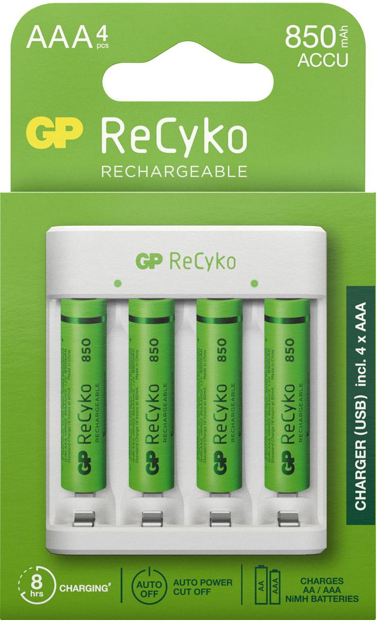 GP GPRCKCHE411557 Rundzellen-Ladegerät NiMH Micro (AAA), Mignon (AA)