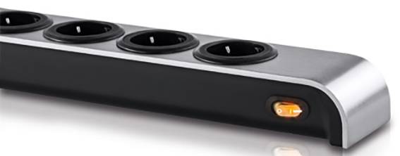 Oehlbach D1C17010 Steckdosenleiste mit Schalter 1 Stück Anthrazit Schutzkontakt 1St.