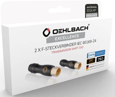 Oehlbach D1C4412 F-Stecker vergoldet Anschlüsse: F-Stecker 2St.