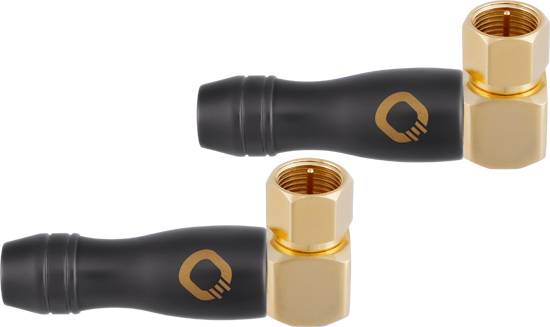 Oehlbach D1C4413 F-Winkelstecker vergoldet Anschlüsse: F-Stecker 2 St.