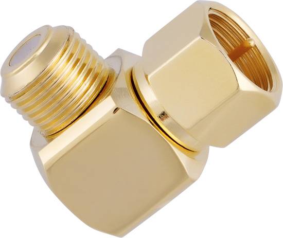 Oehlbach D1C4413 F-Winkelstecker vergoldet Anschlüsse: F-Stecker 2 St.