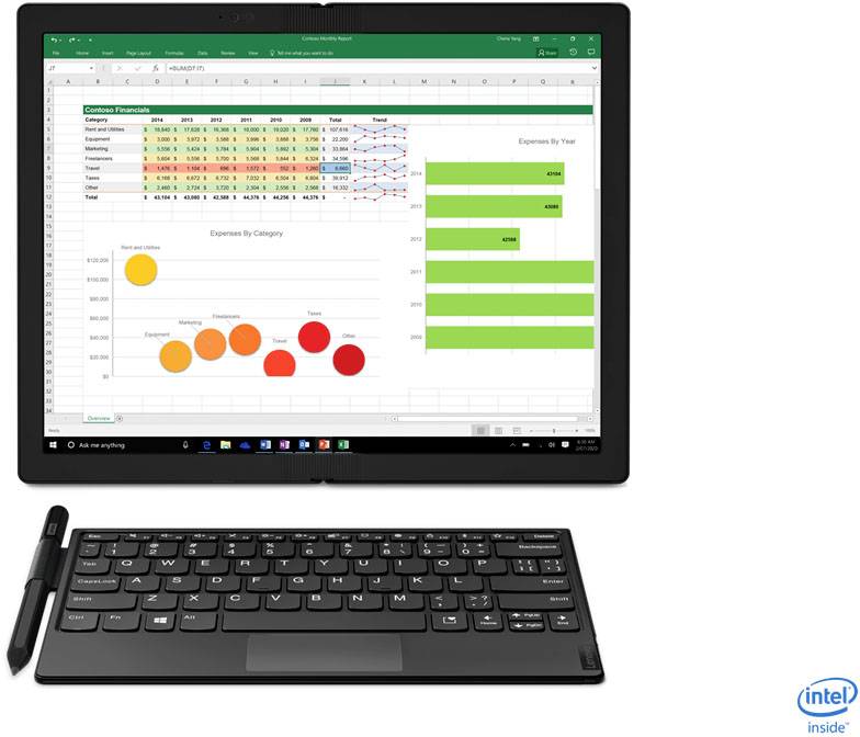 Lenovo Notebook ThinkPad X1 Fold Fold 33.8 cm (13.3 Zoll) WXGA Intel® Core™ i5 i5-L16G7 8 GB RAM 512 GB SSD Deutsch, QWERTZ Schwarz 20RL00