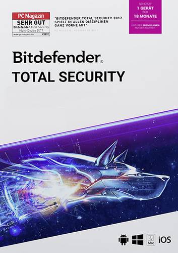 BHV Verlag Bitdefender Total Security 2021 1 Gerät 18 Monate (Code in a Box) Windows, Mac, Androi  - Onlineshop Voelkner
