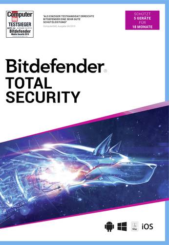 BHV Verlag Bitdefender Total Security 2021 5 Gerät 18 Monate (Code in a Box) Windows, Mac, Androi  - Onlineshop Voelkner