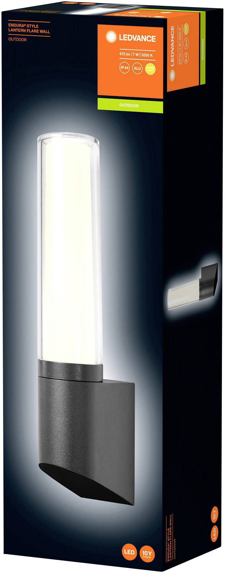LEDVANCE Endura Style Flare 4058075478039 LED-Außenwandleuchte 7.00 W Dunkelgrau