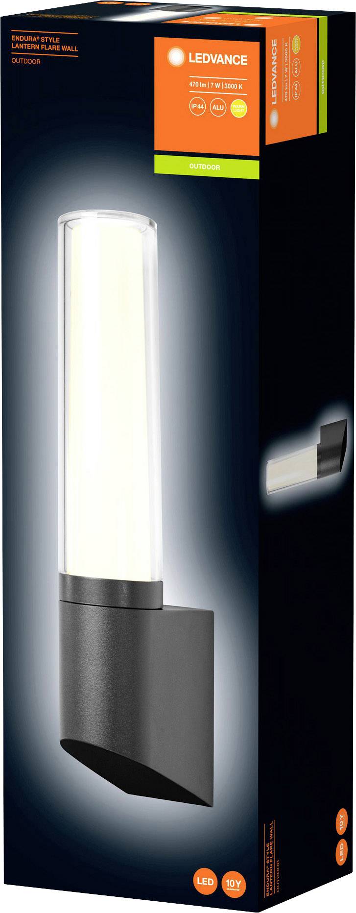 LEDVANCE Endura Style Flare 4058075478039 LED-Außenwandleuchte 7.00 W Dunkelgrau