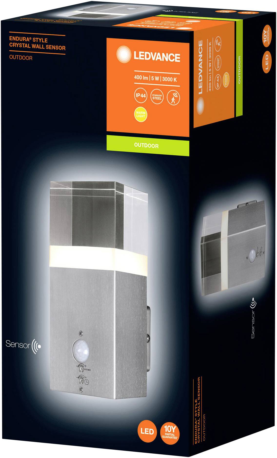 LEDVANCE Endura Style Cube Sensor 4058075474154 LED-Außenwandleuchte mit Bewegungsmelder 5.00W Stahl