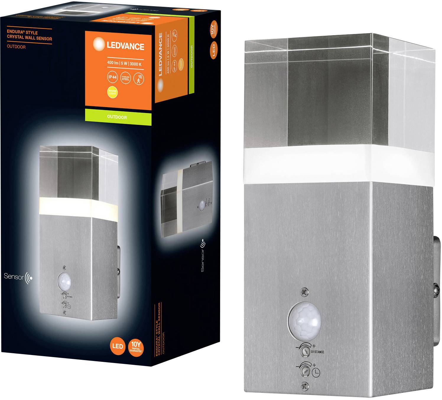 LEDVANCE Endura Style Cube Sensor 4058075474154 LED-Außenwandleuchte mit Bewegungsmelder 5.00W Stahl