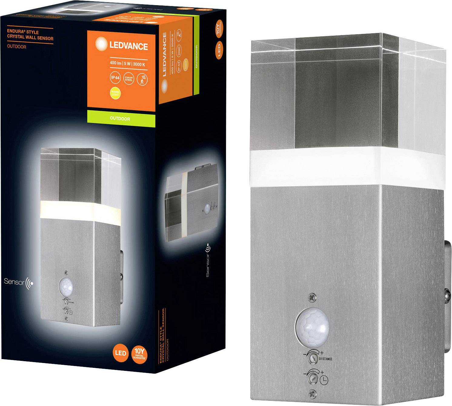 LEDVANCE Endura Style Cube Sensor 4058075474154 LED-Außenwandleuchte mit Bewegungsmelder 5.00 W Stahl