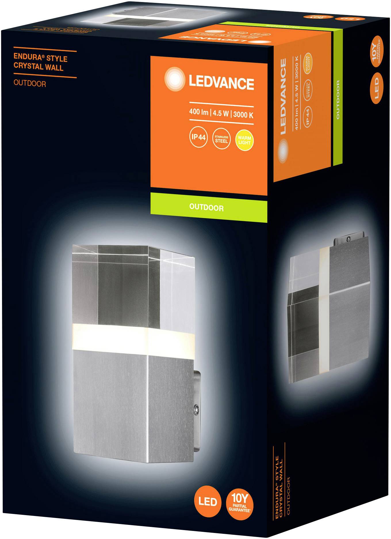 LEDVANCE Endura Style Cube Crystal 4058075474178 LED-Außenwandleuchte 4.50 W Stahl
