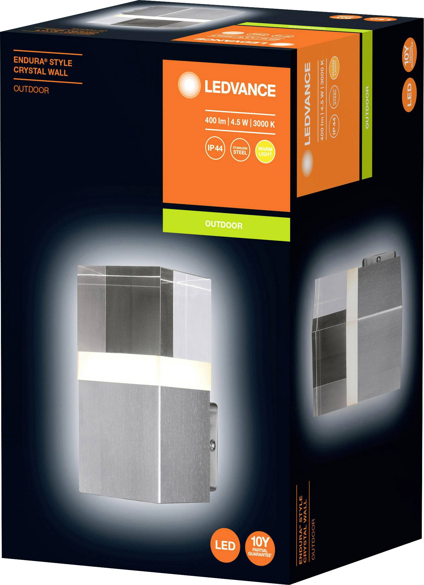 LEDVANCE Endura Style Cube Crystal 4058075474178 LED-Außenwandleuchte 4.50 W Stahl