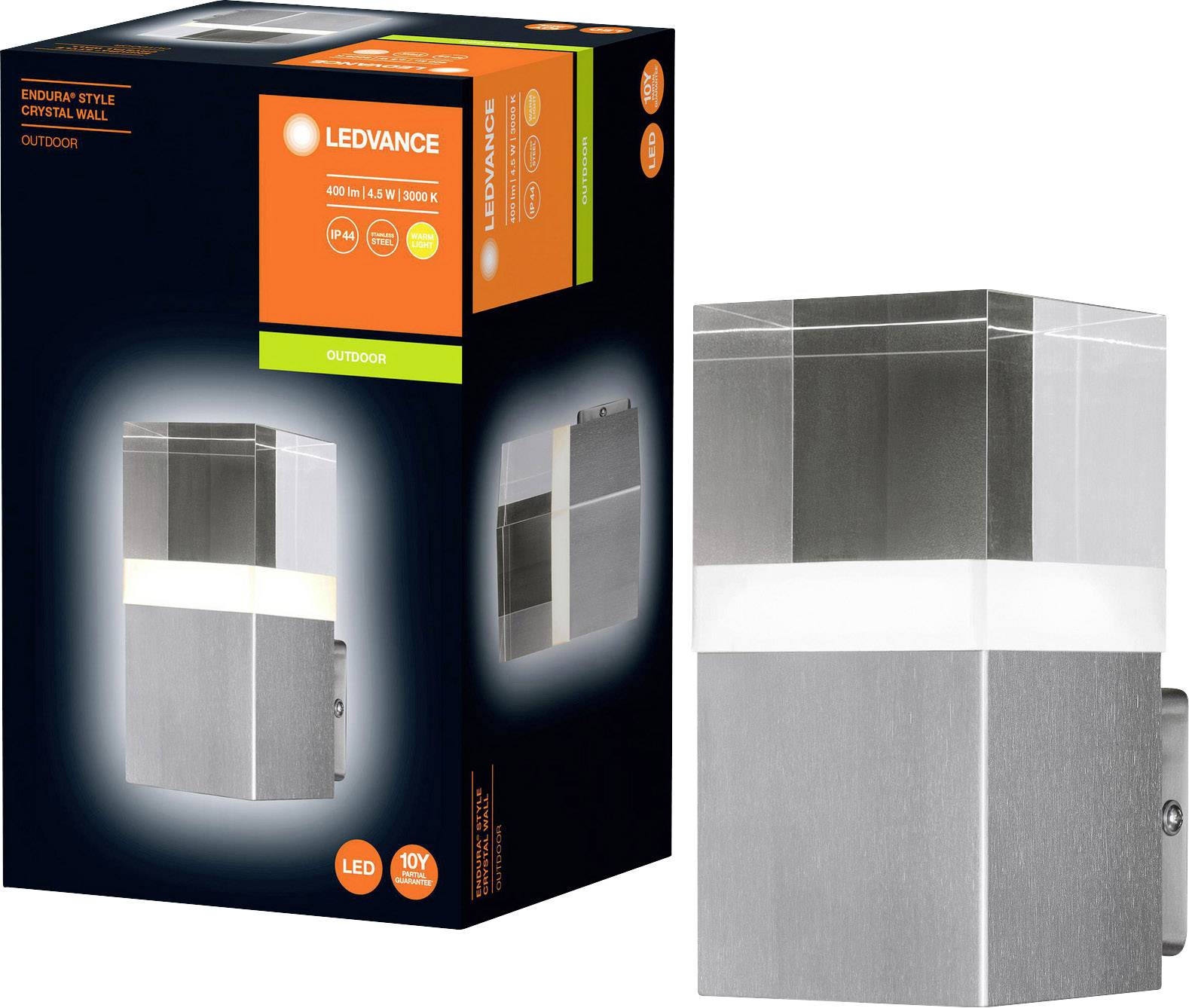 LEDVANCE Endura Style Cube Crystal 4058075474178 LED-Außenwandleuchte 4.50 W Stahl