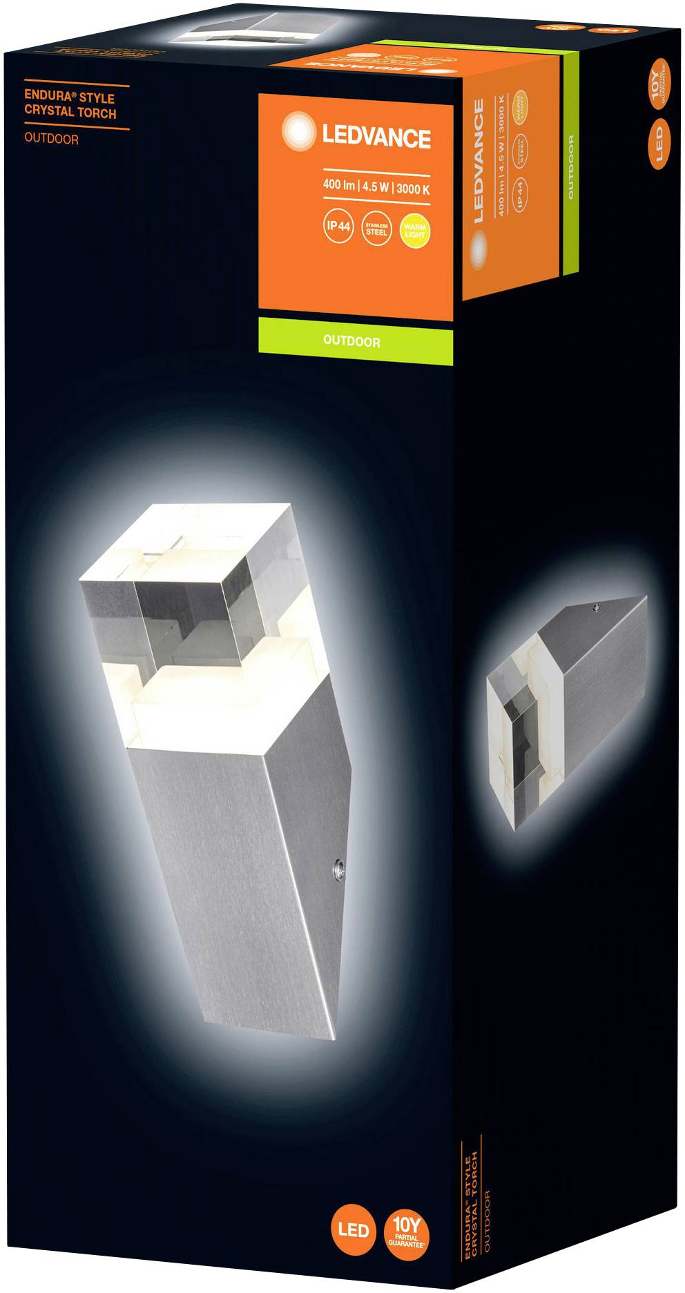LEDVANCE Endura Style Torch Crystal 4058075474215 LED-Außenwandleuchte 4.50 W Stahl