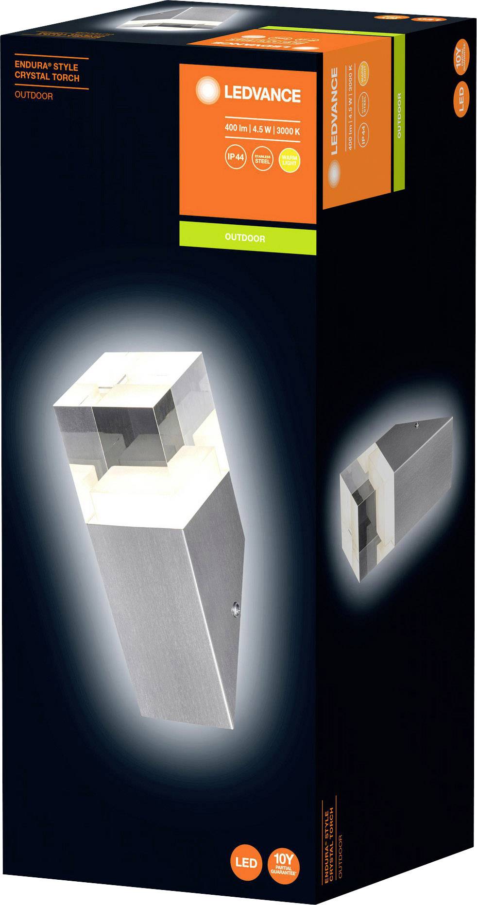 LEDVANCE Endura Style Torch Crystal 4058075474215 LED-Außenwandleuchte 4.50 W Stahl