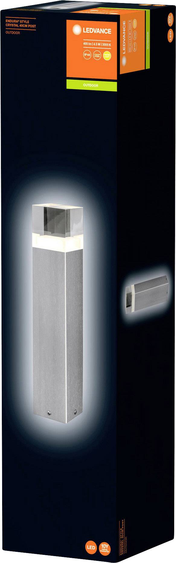 LEDVANCE 4058075474253 Endura Style Cube 40 LED-Außenstandleuchte 4.50W Edelstahl-Optik