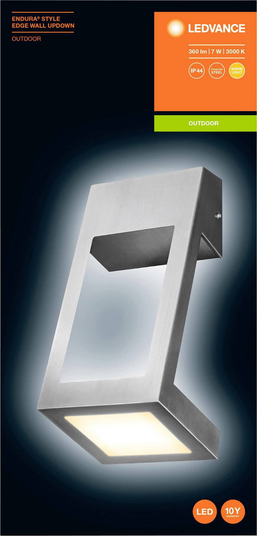 LEDVANCE Endura Style Edge 4058075478091 LED-Außenwandleuchte 7.00W Edelstahl