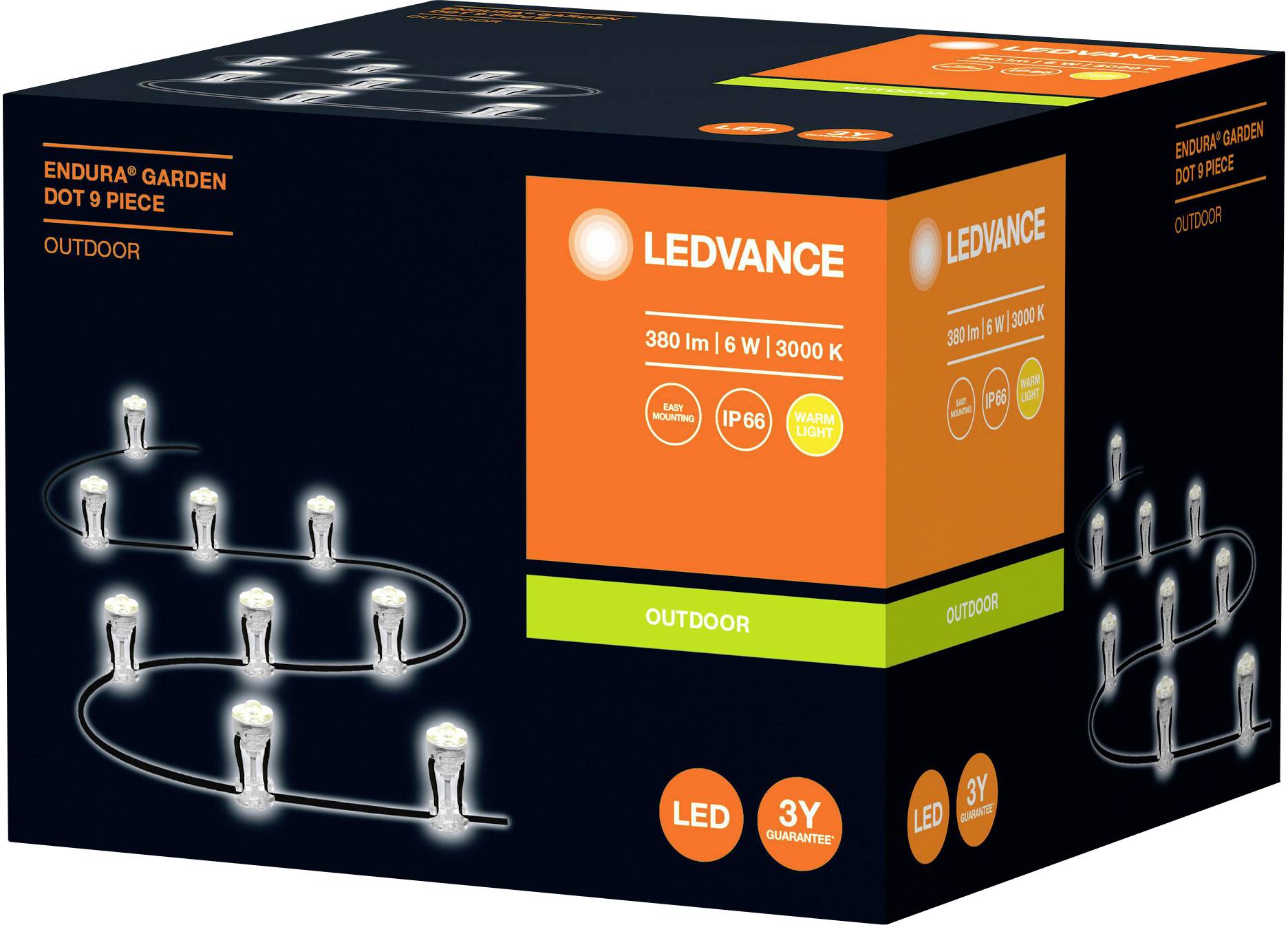 LEDVANCE 4058075478411 Endura Garden Dot LED-Lichterkette LED 6W Transparent