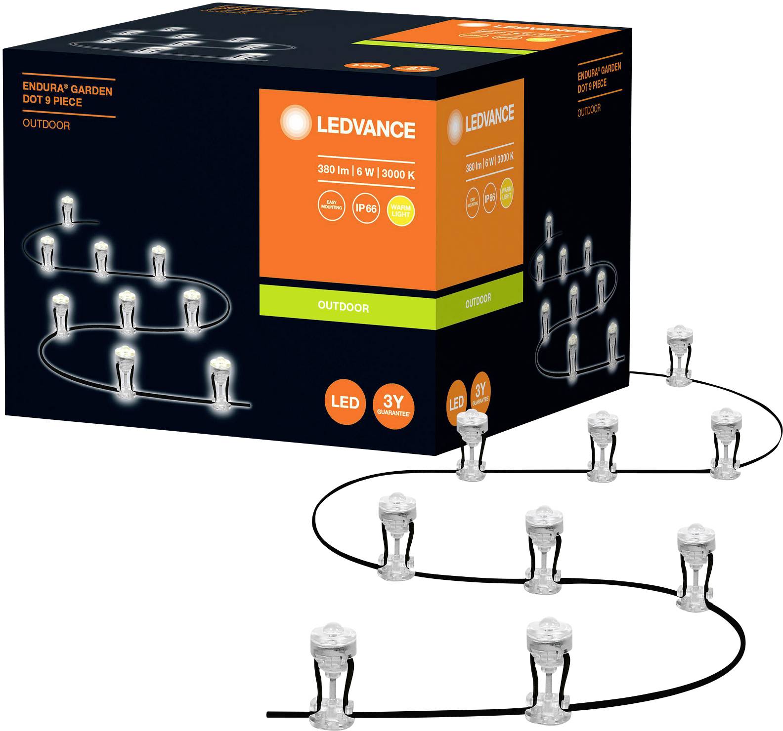 LEDVANCE 4058075478411 Endura Garden Dot LED-Lichterkette LED 6 W Transparent