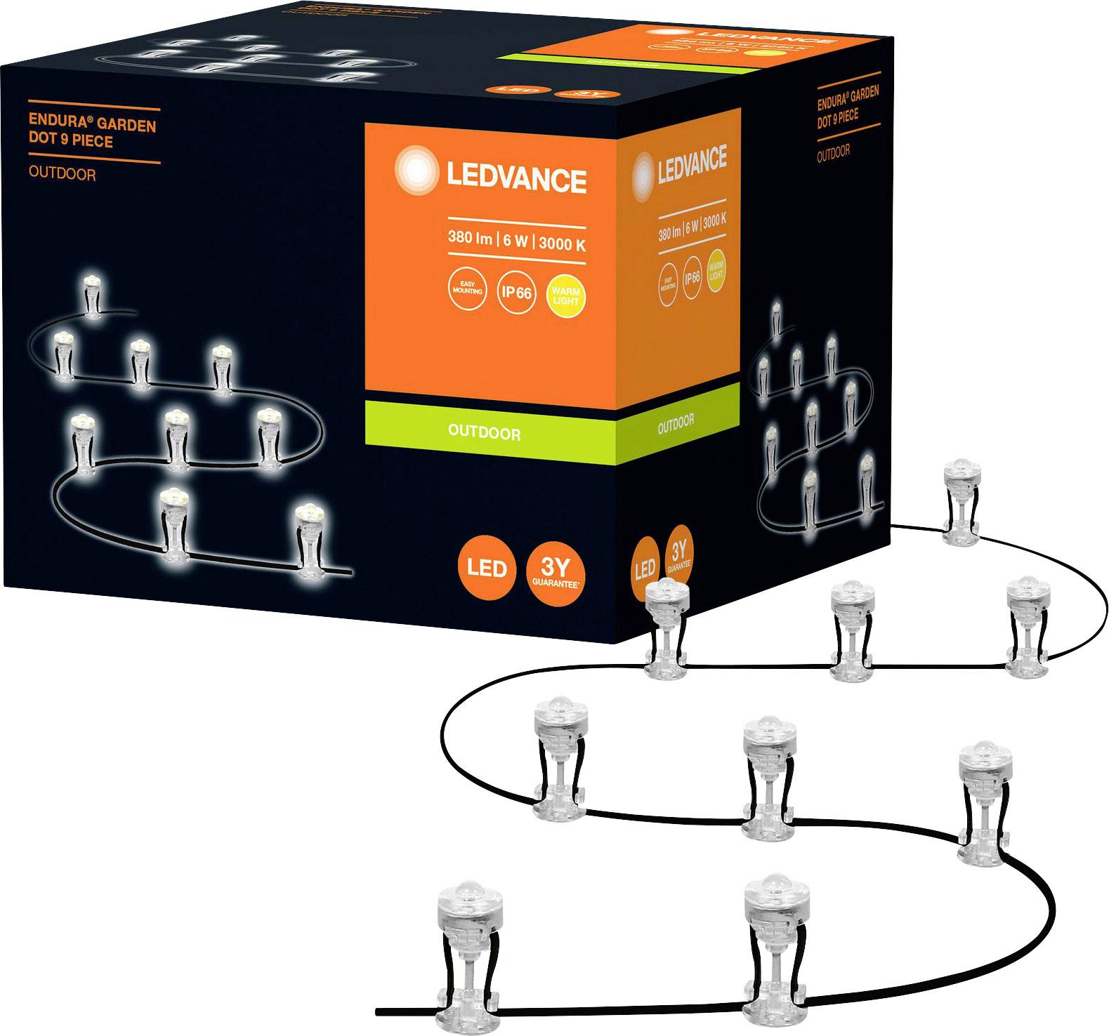 LEDVANCE 4058075478411 Endura Garden Dot LED-Lichterkette LED 6 W Transparent