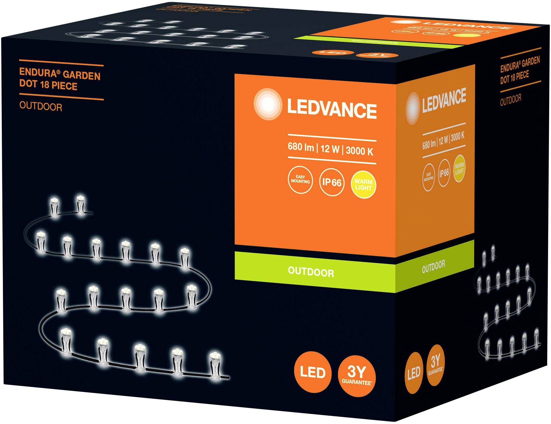 LEDVANCE 4058075478473 Endura Garden Dot LED-Lichterkette LED 12 W Transparent