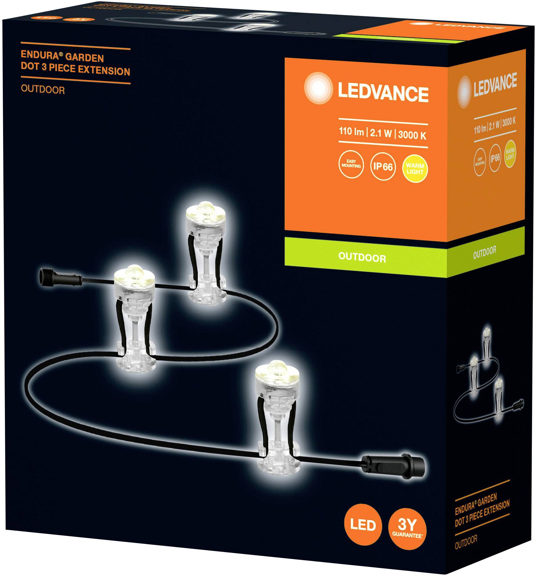 LEDVANCE 4058075478510 Endura Garden Dot LED-Lichterkette LED 2.1W Transparent