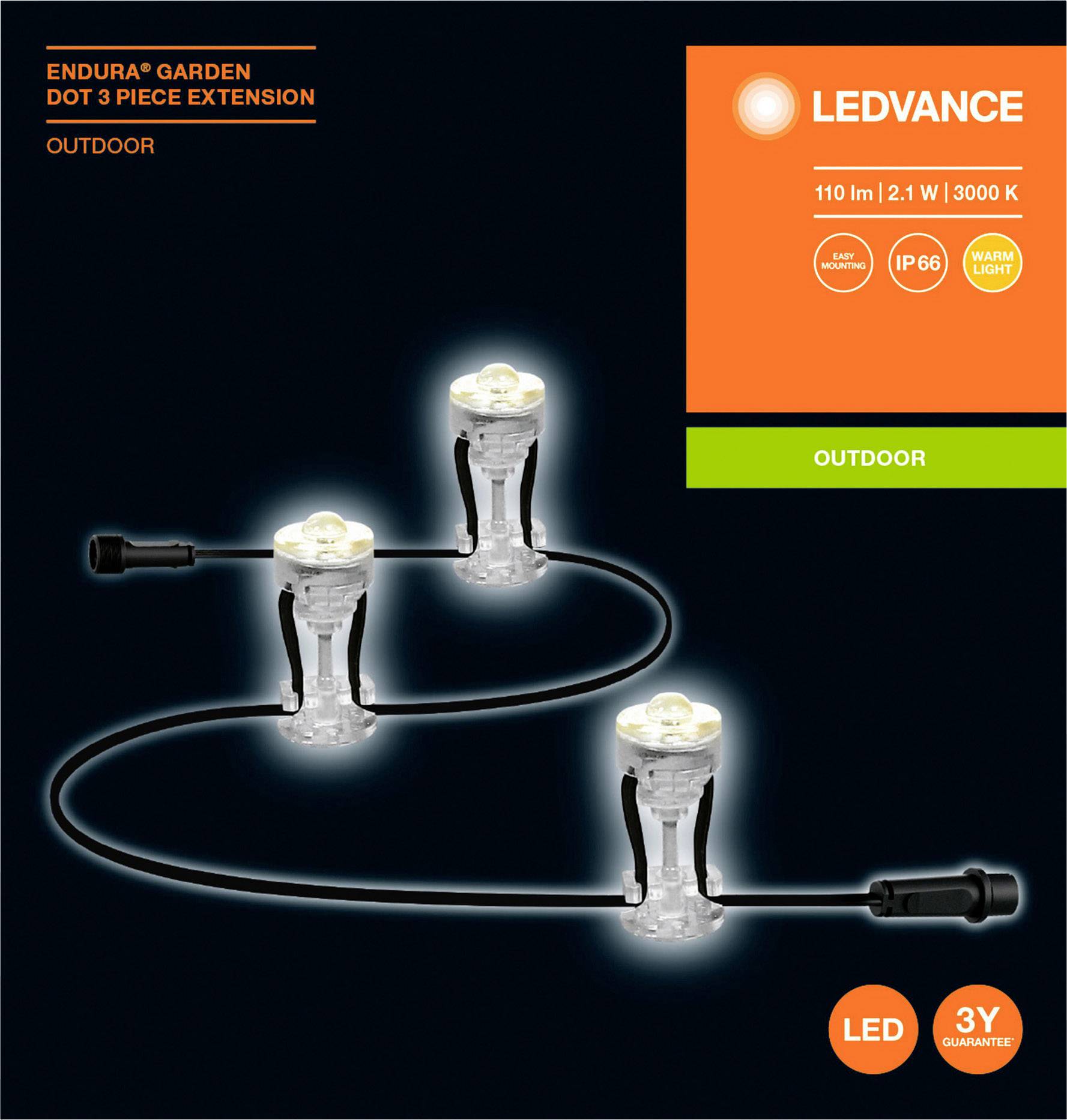 LEDVANCE 4058075478510 Endura Garden Dot LED-Lichterkette LED 2.1W Transparent