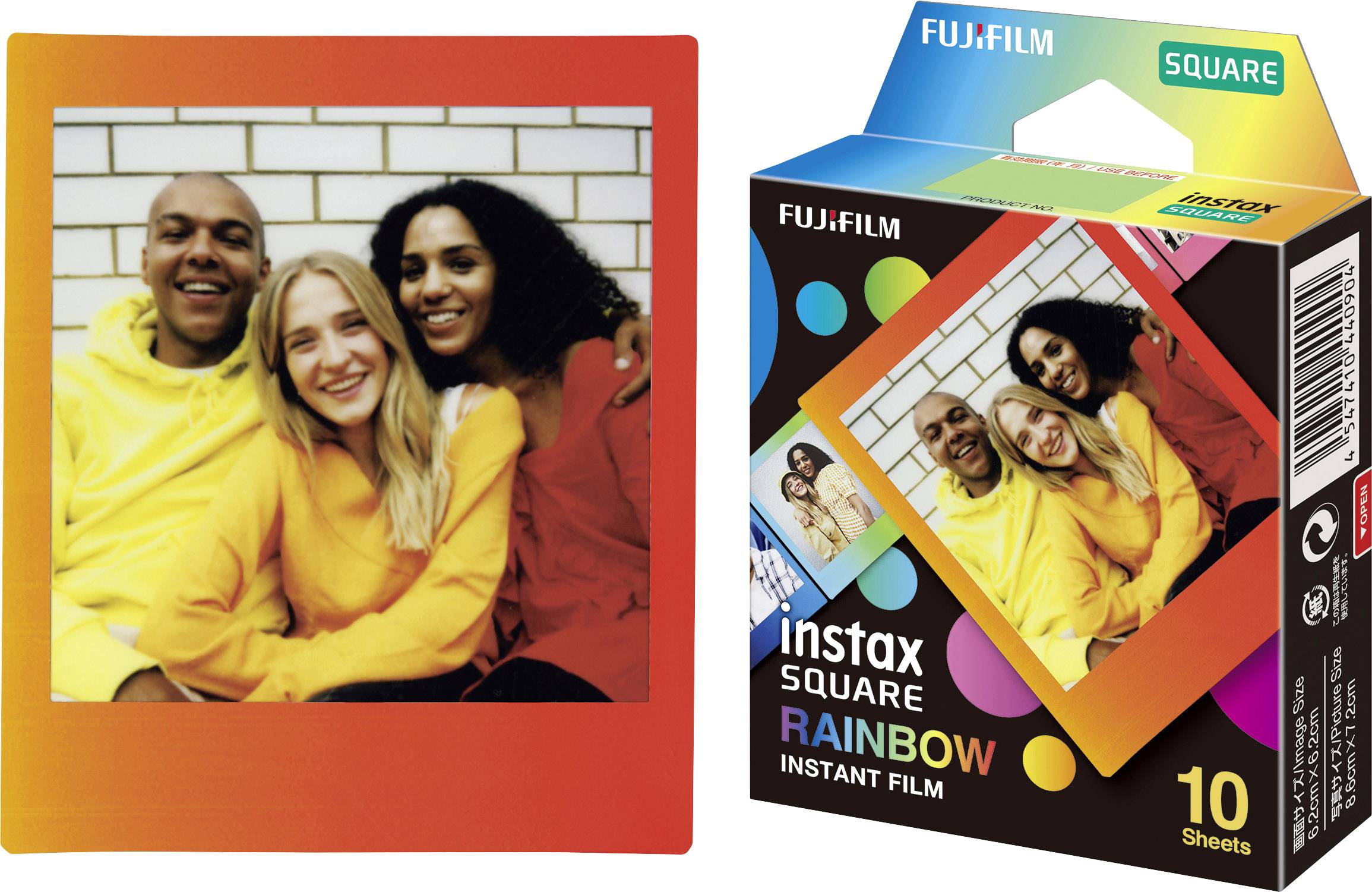 Fujifilm Instax SQUARE RAINBOW WW 1 Sofortbild-Film farbig