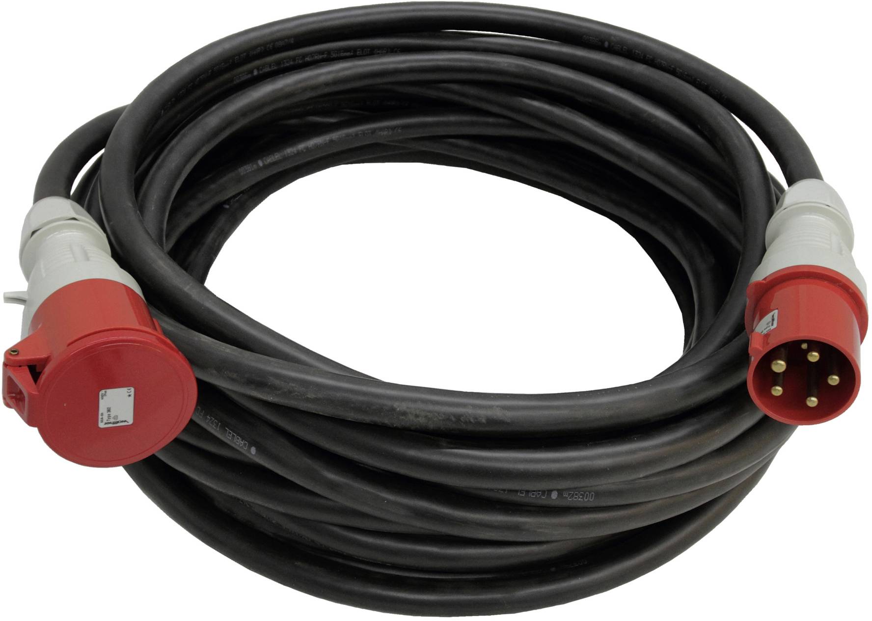 Walther Werke 39600516250 Strom Verlängerungskabel 63A Schwarz 25.00m