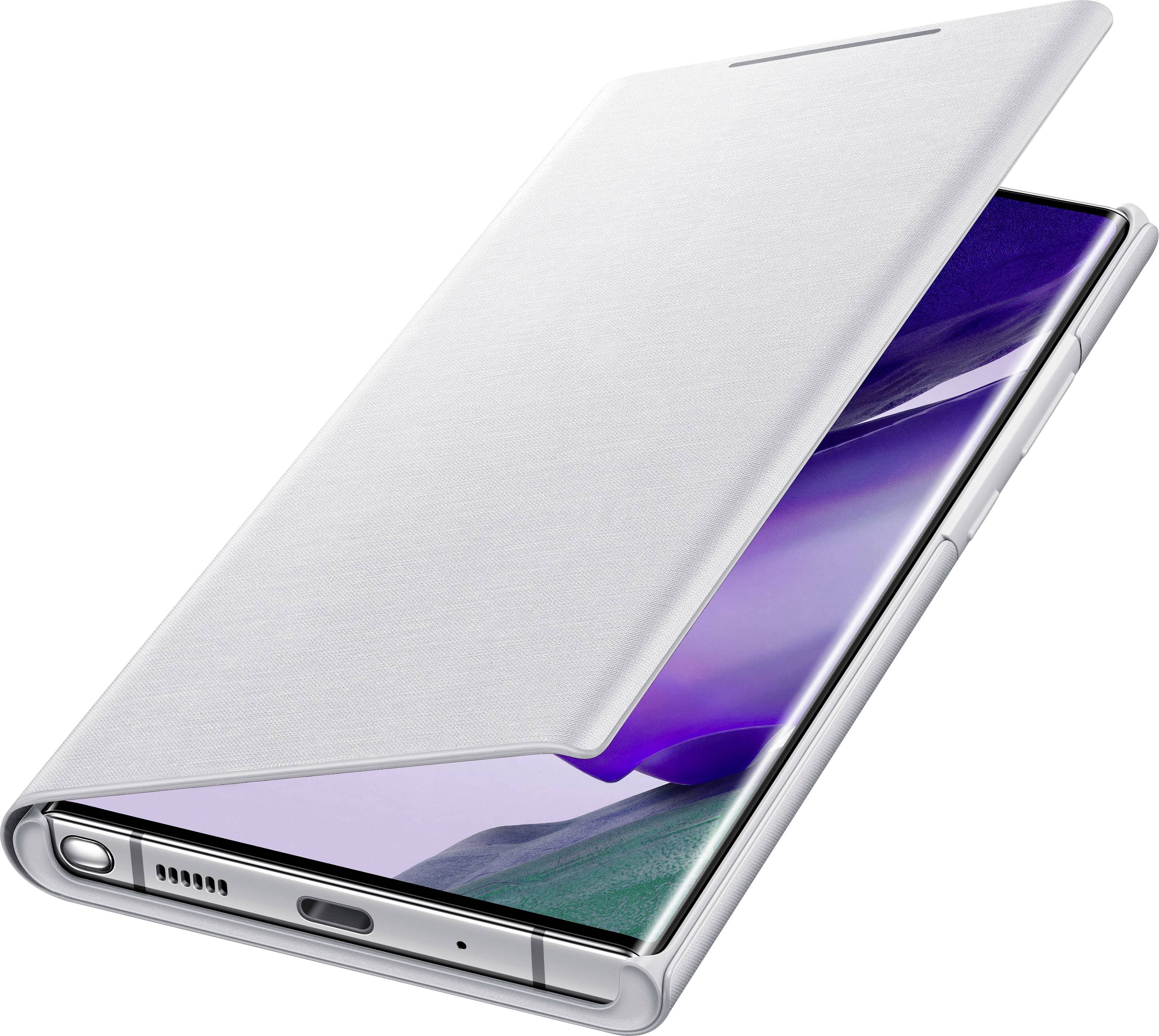 Samsung LED View Cover EF-NN985 Cover Samsung Galaxy Note 20 Ultra Weiß Handy Flip Case, Stoßfest