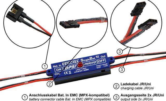 Emcotec DPSI Micro SingleBat MPX Magnetschalter