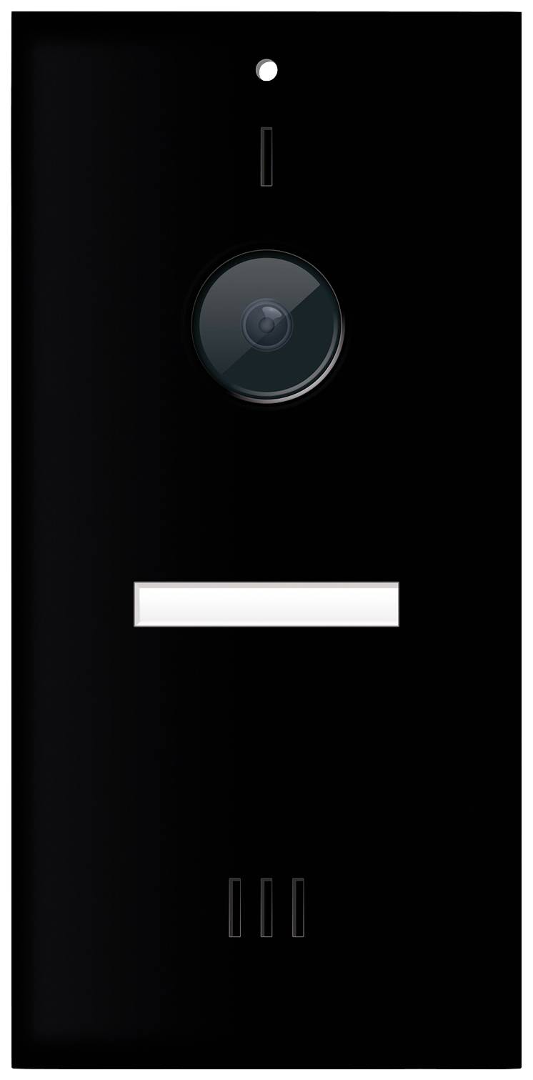 Bastion BA.KIT.UN.BLK.BLK Video-Türsprechanlage LAN Außeneinheit, Inneneinheit 1 Familienhaus Schwarz