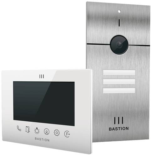BA.KIT.DREI.INOX.WHT Video-Türsprechanlage LAN Außeneinheit, Inneneinheit 3 Familienhaus E