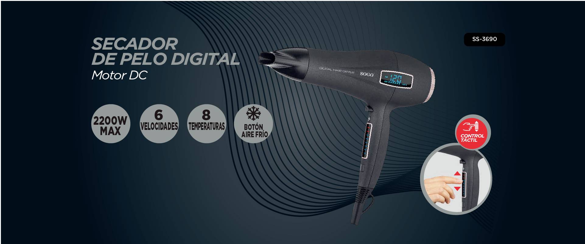 SOGO Human Technology Digital Haartrockner Schwarz