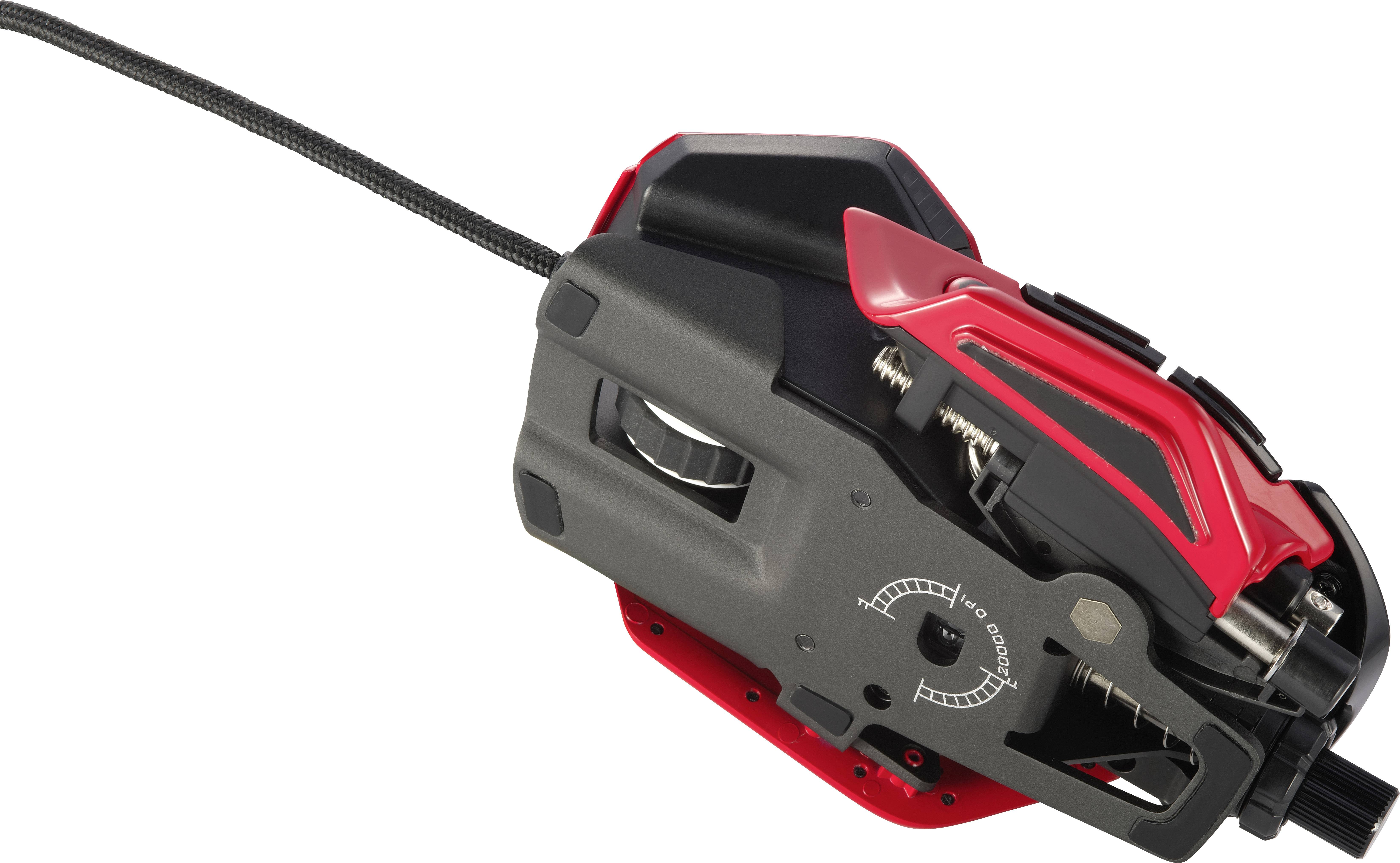 MadCatz R.A.T. 8+ ADV Ergonomische Gaming-Maus USB Optisch Rot, Schwarz 11 Tasten 20000 dpi Ergonomisch, Handballenauflage, Gewichts-Tuning, Integr