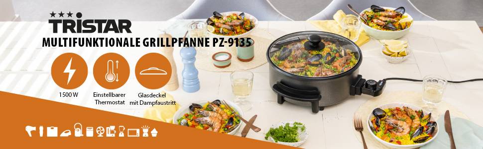 Tristar PZ-9135 Multifunktionspfanne 30 cm