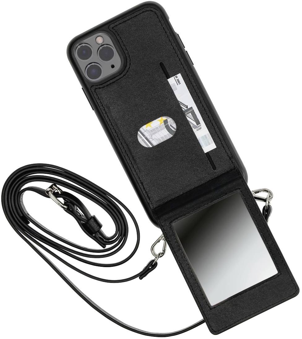 Hama Cross-Body "Mirror" Backcover Apple iPhone 12 Pro Max Schwarz 00188844