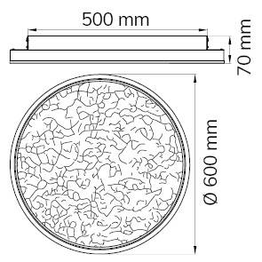 WOFI 11235 Bali LED-Deckenleuchte 50 W Weiß
