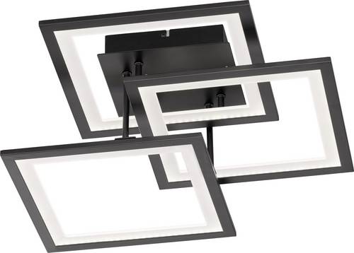 WOFI MODESTO 9243.03.10.9300 LED-Deckenleuchte Schwarz 33W Dimmbar über Lichtschalter