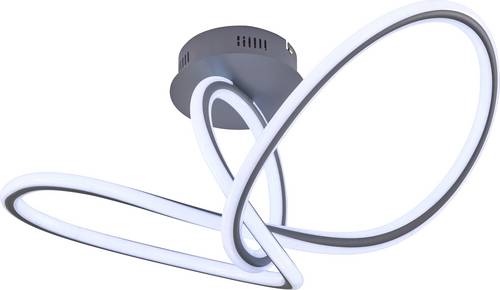 WOFI Madison 10527 LED-Deckenleuchte Dunkelgrau 55W Mit Fernbedienung, Dimmbar