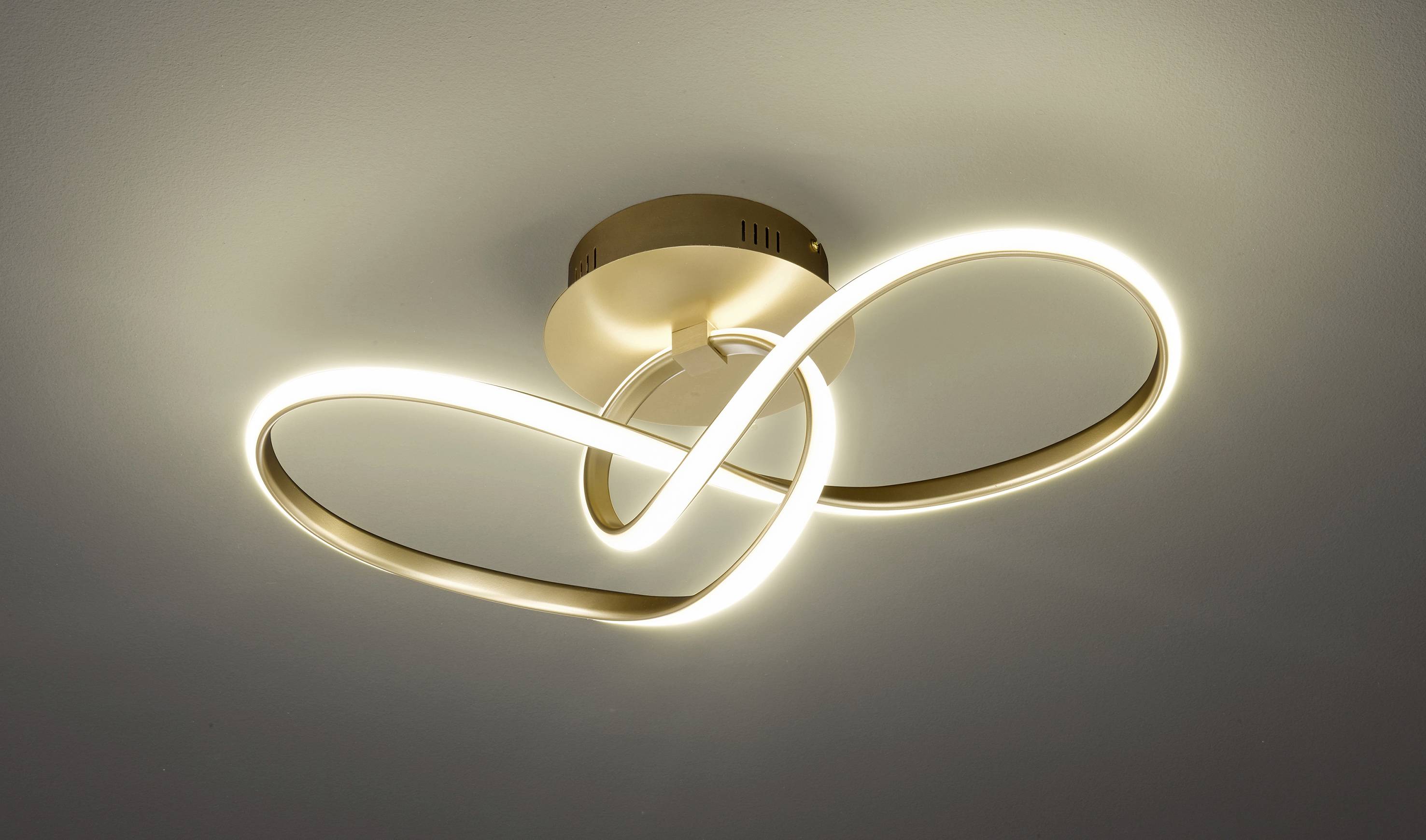 WOFI 11347 Jackson LED-Deckenleuchte 26 W Gold