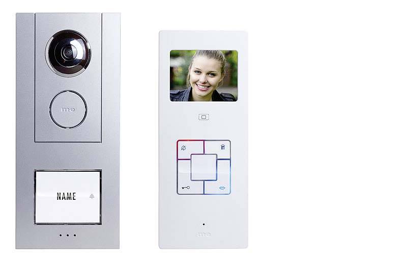 M-e modern-electronics Vistus VD ALU 6310 S Vistus Video-Türsprechanlage Kabelgebunden Komplett-Set 1 Familienhaus Silber