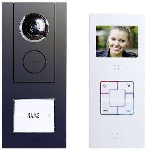 M-e modern-electronics Vistus VD ALU 6310A Vistus Video-Türsprechanlage Kabelgebunden Komplett-Set 1 Familienhaus Anthrazit